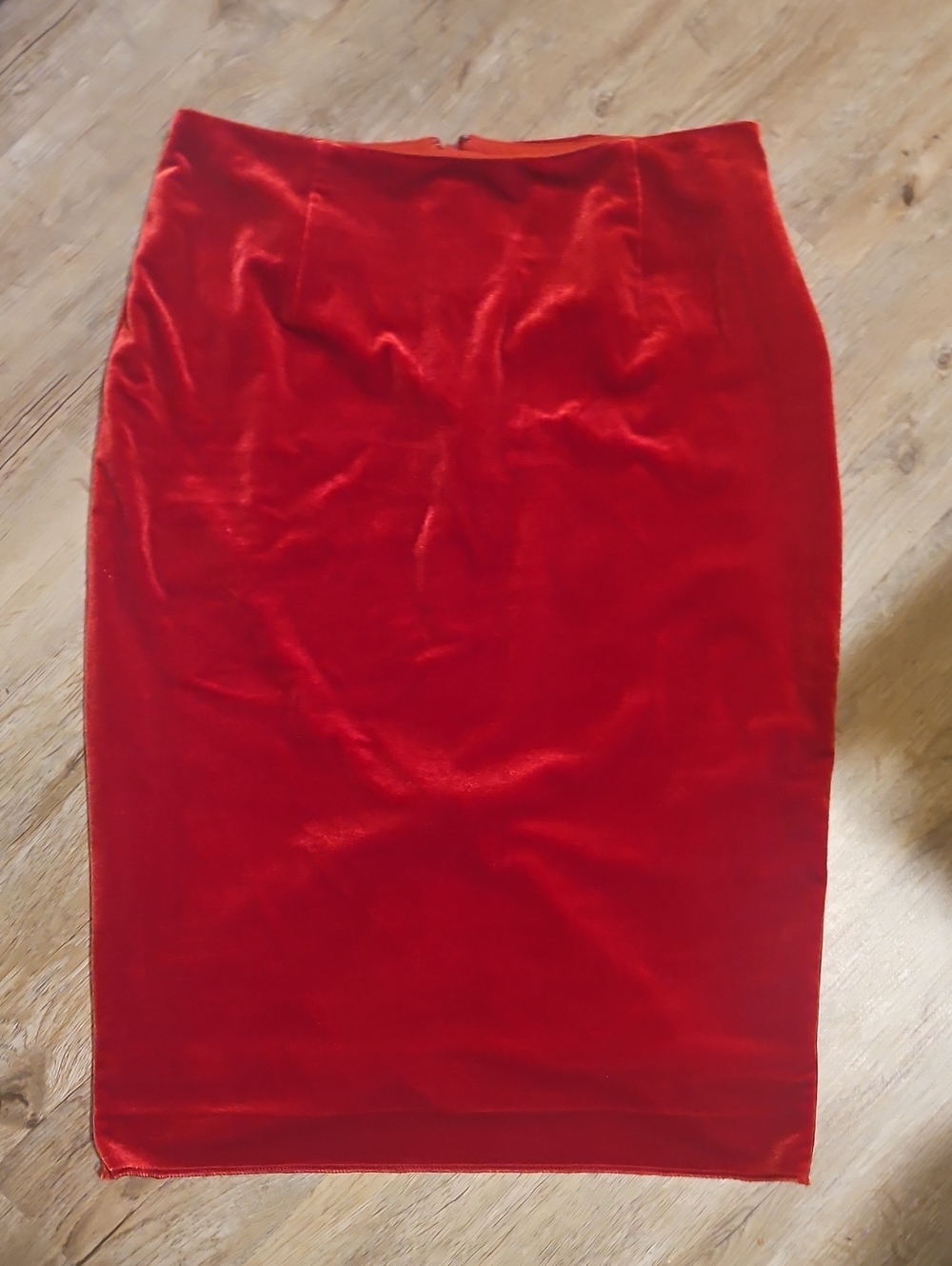 White House Black Market Red Velvet Pencil Skirt